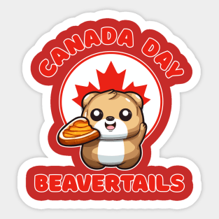 Canada Day Funny Kawaii Beavertails Sticker